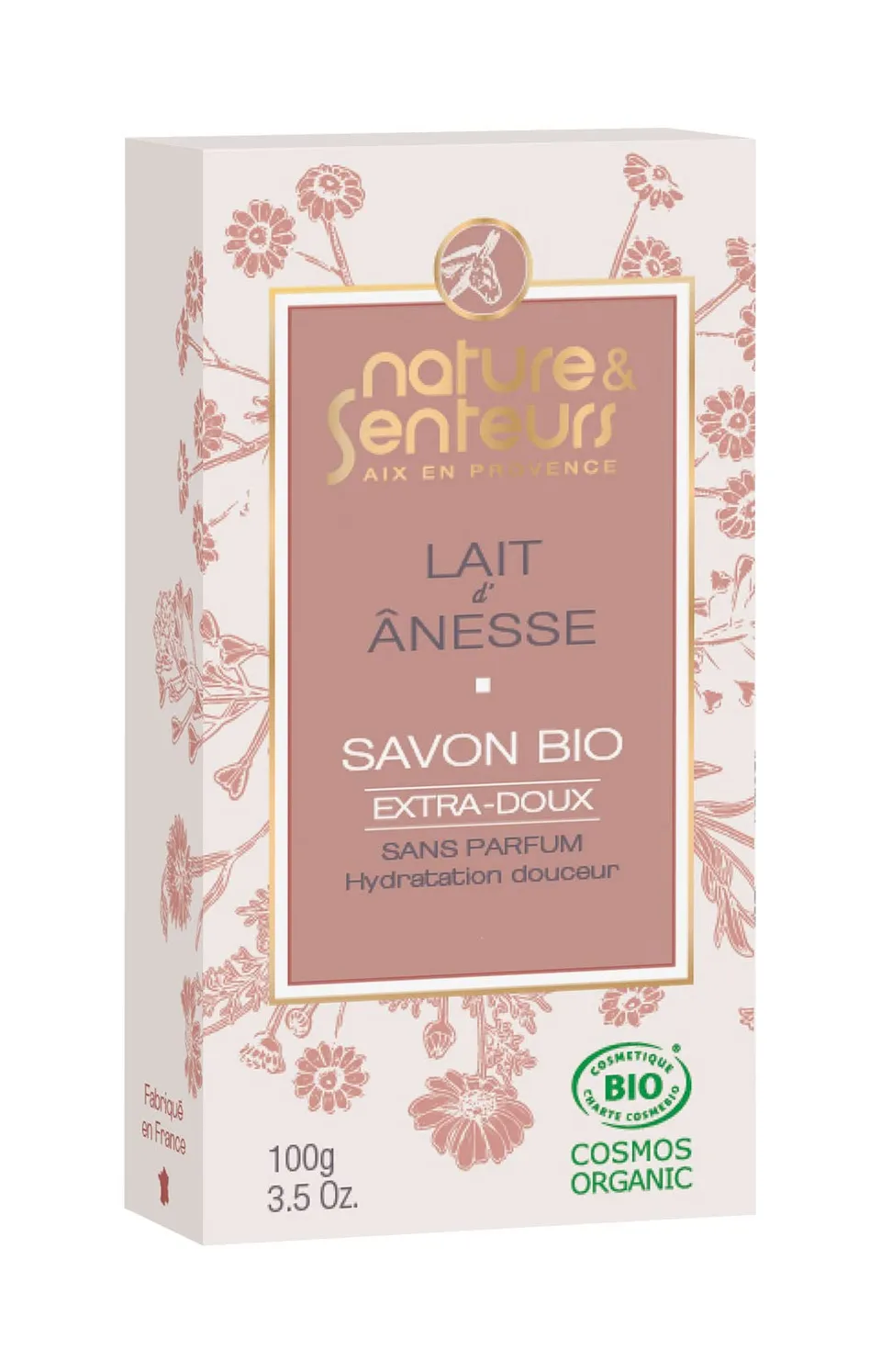 Nature et Senteurs Lait d'Ânesse Savon Bio Sans Parfum 100 g