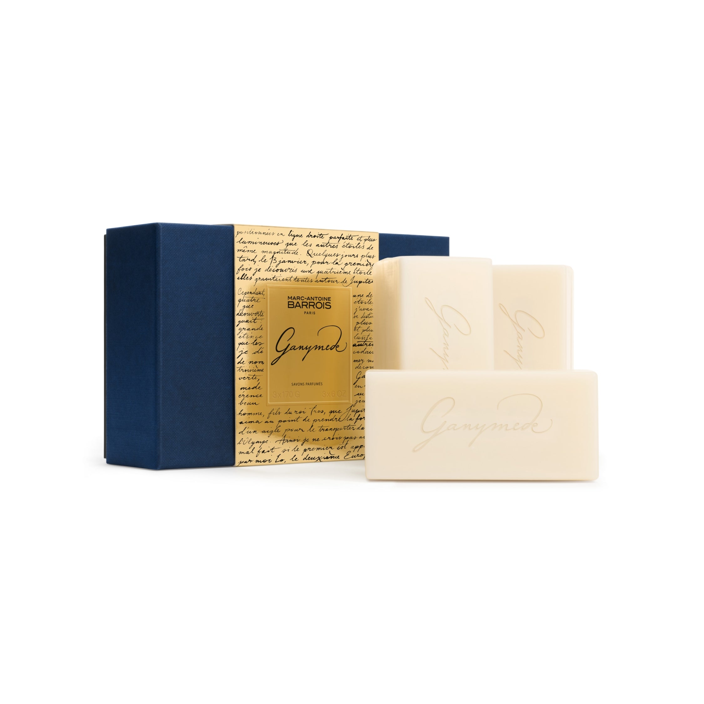 Marc-Antoine Barrois Ganymede coffret 3 savons 3x170g cuir