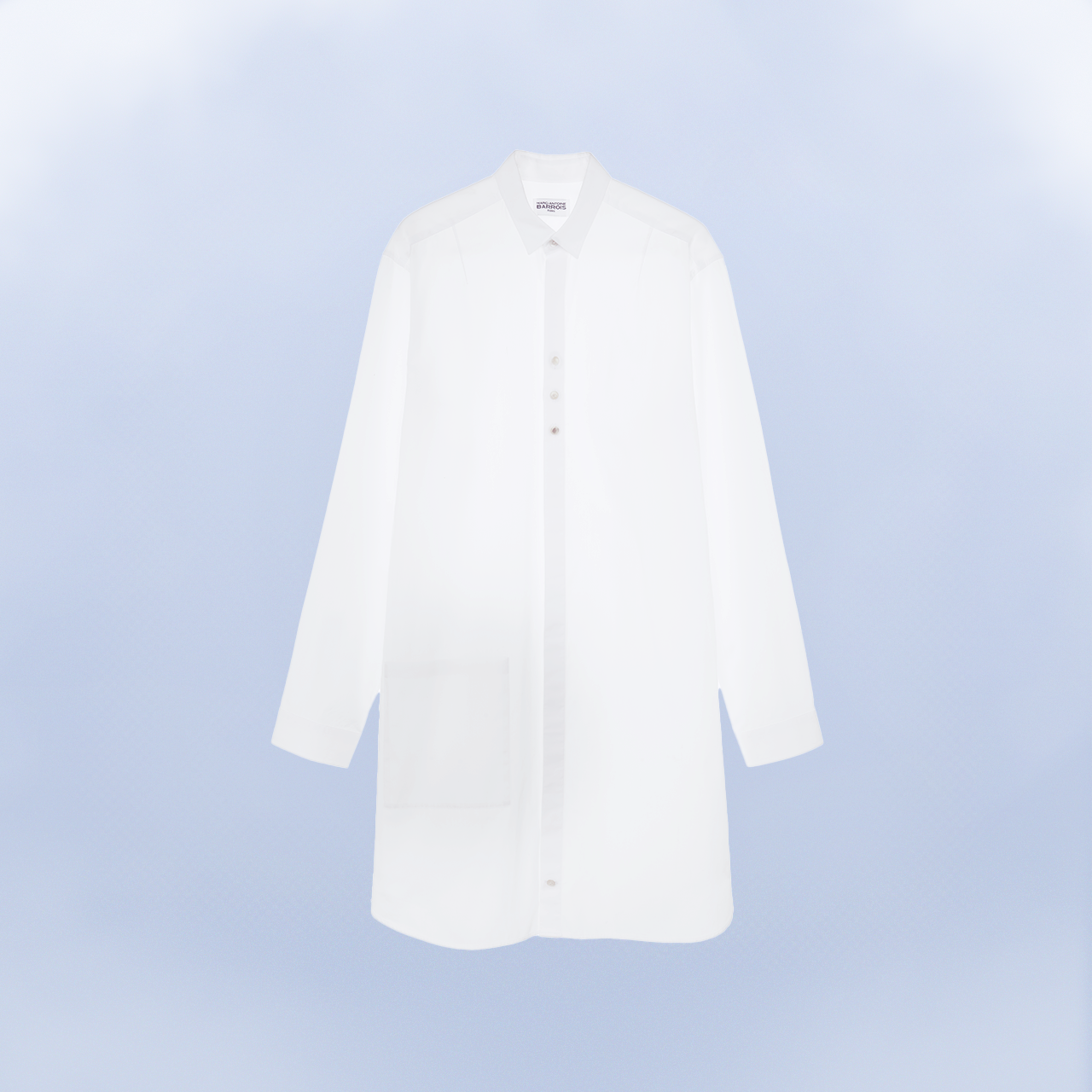 Marc-Antoine Barrois LA MEGEVE Chemise blanche ample en popeline BIO italienne