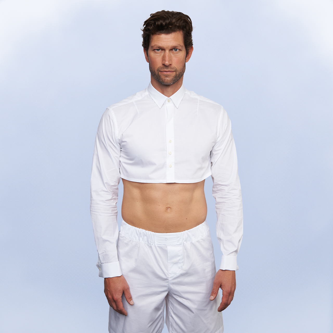 Marc-Antoine Barrois La Saint-Trop chemise blanche crop-top