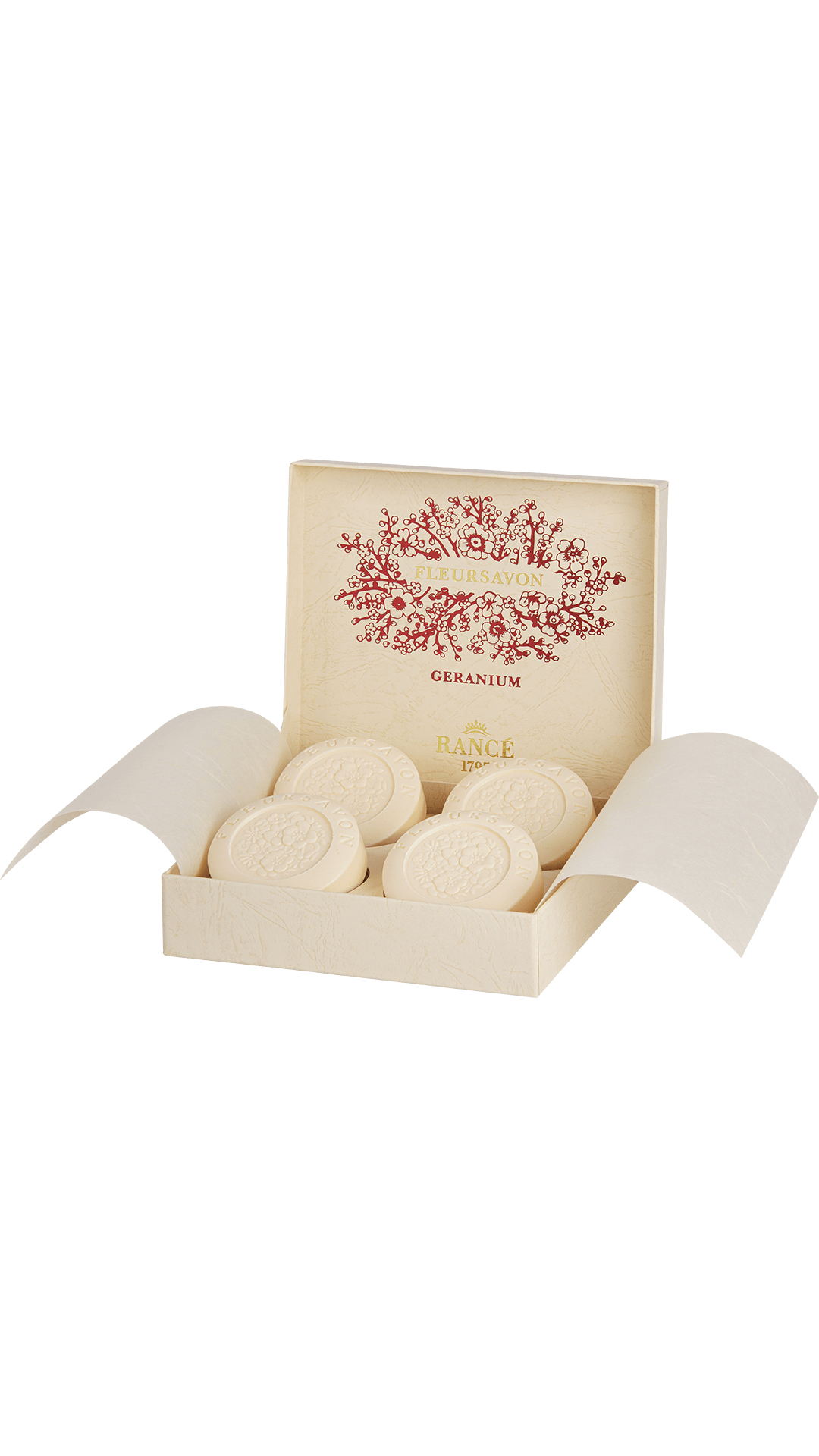 Rancé 1795 Fleursavon Geranium savon 4x100 g frais