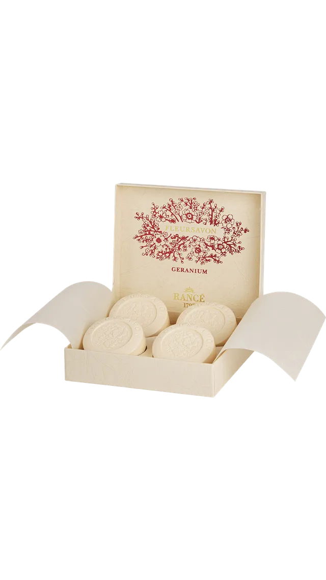 Rancé 1795 Fleursavon Geranium savon 4x100 g frais
