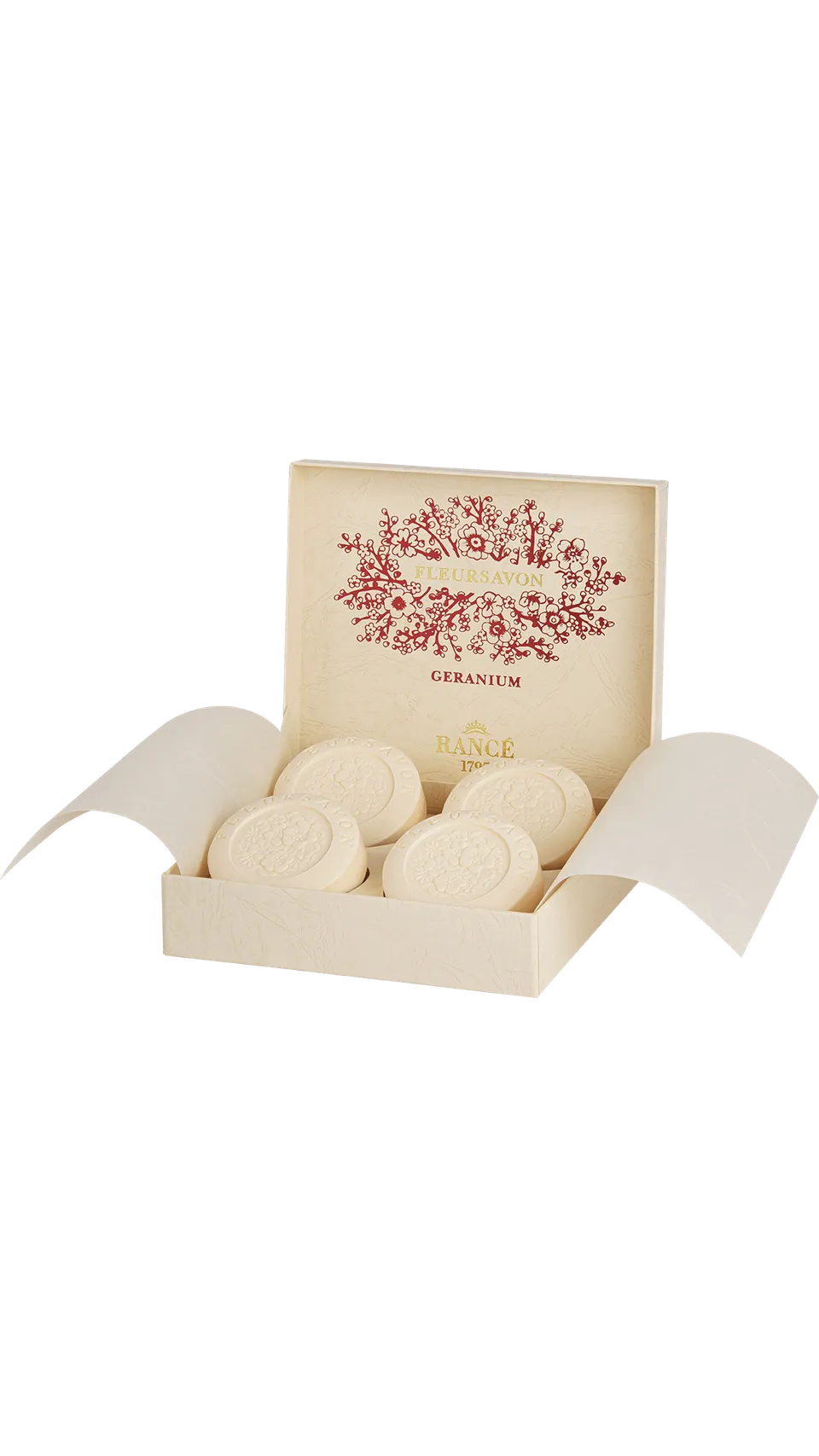 Rancé 1795 Fleursavon Geranium savon 4x100 g frais