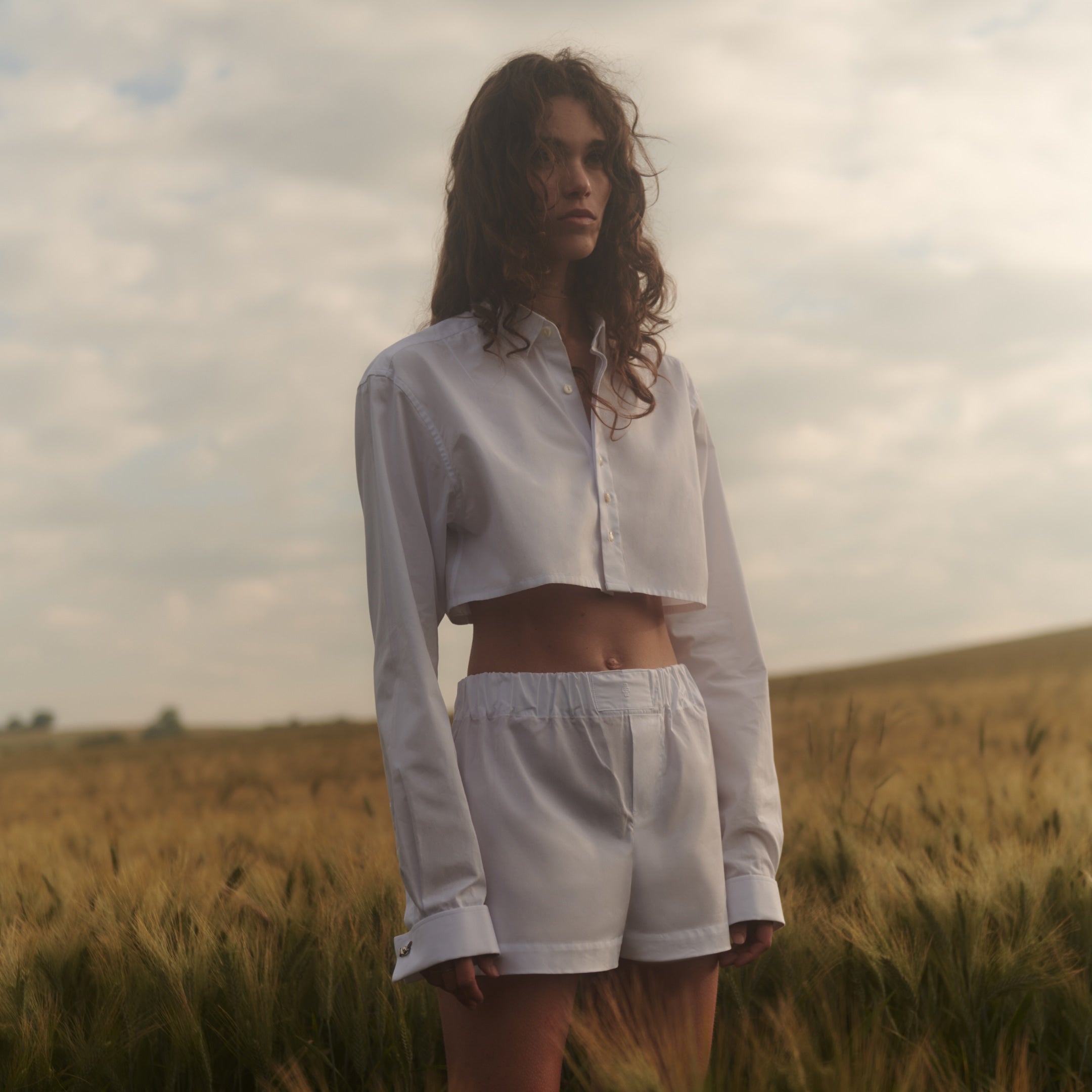 Marc-Antoine Barrois La Saint-Trop chemise blanche crop-top