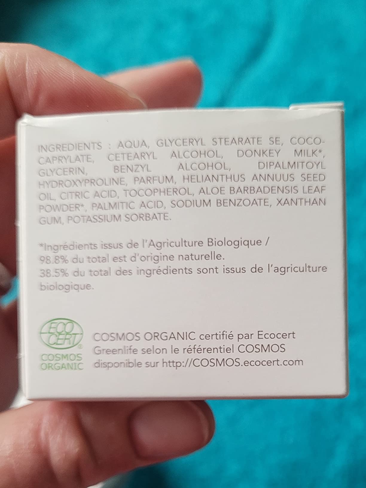 Nature et Senteurs Lait d'Ânesse Crème Jour Visage Bio 40 ml