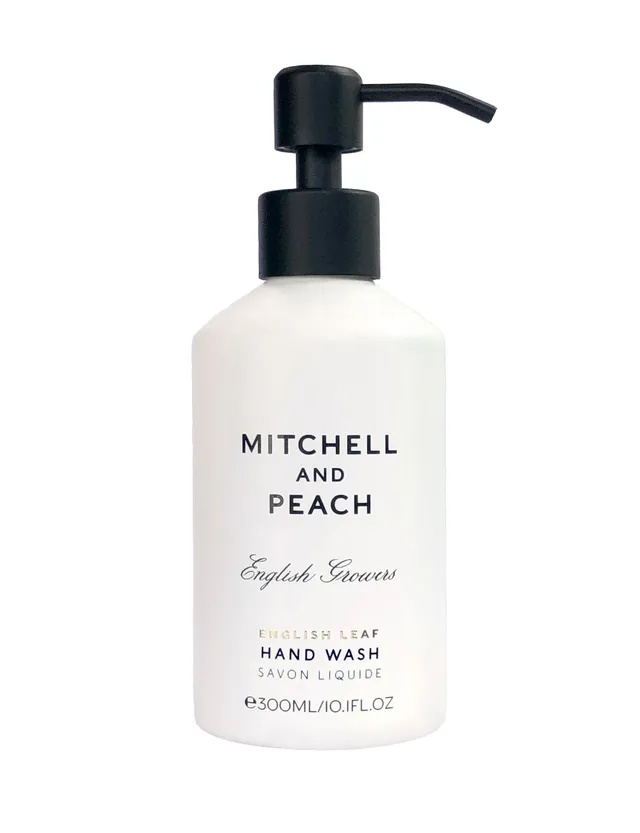 Mitchell and Peach English Leaf savon mains pompe acier