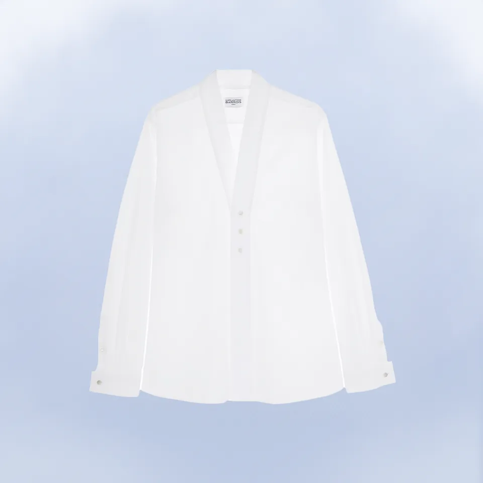 Marc-Antoine Barrois La Hanoï Chemise Blanche Col Ruban