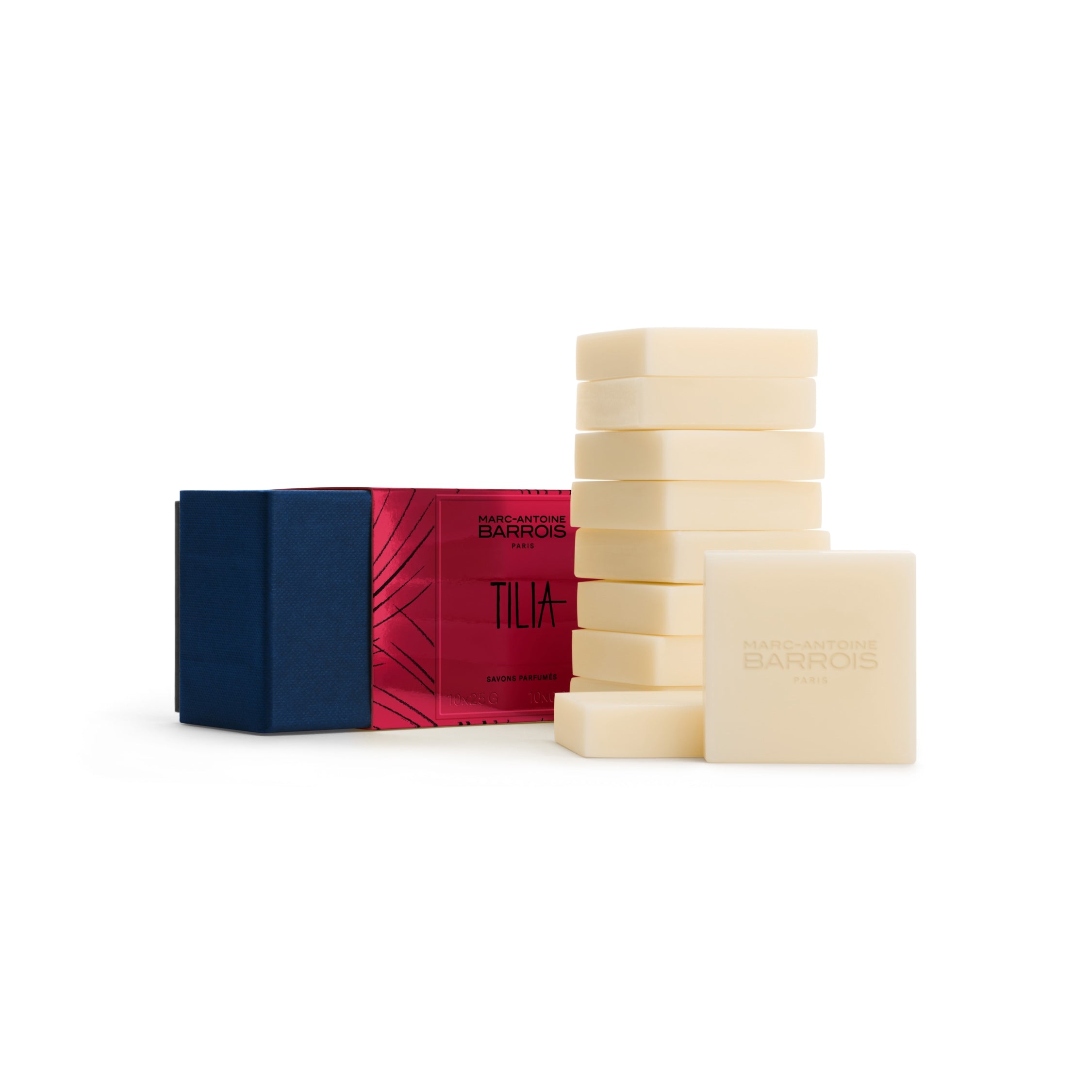 Marc-Antoine Barrois Tilia Coffret savons parfumés d'invité 10 × 25g – senteur florale génêt & jasmin